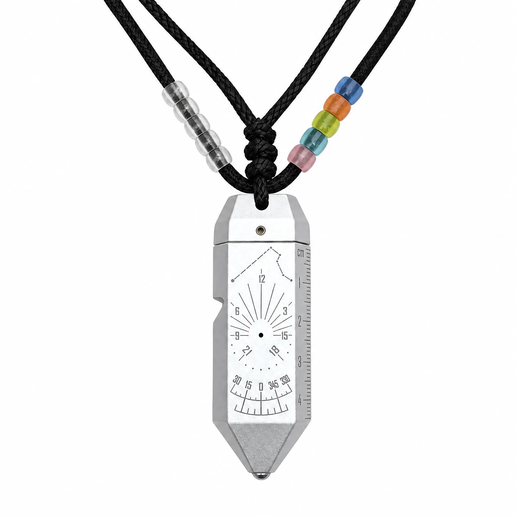 Silver fuserig survival pendant 