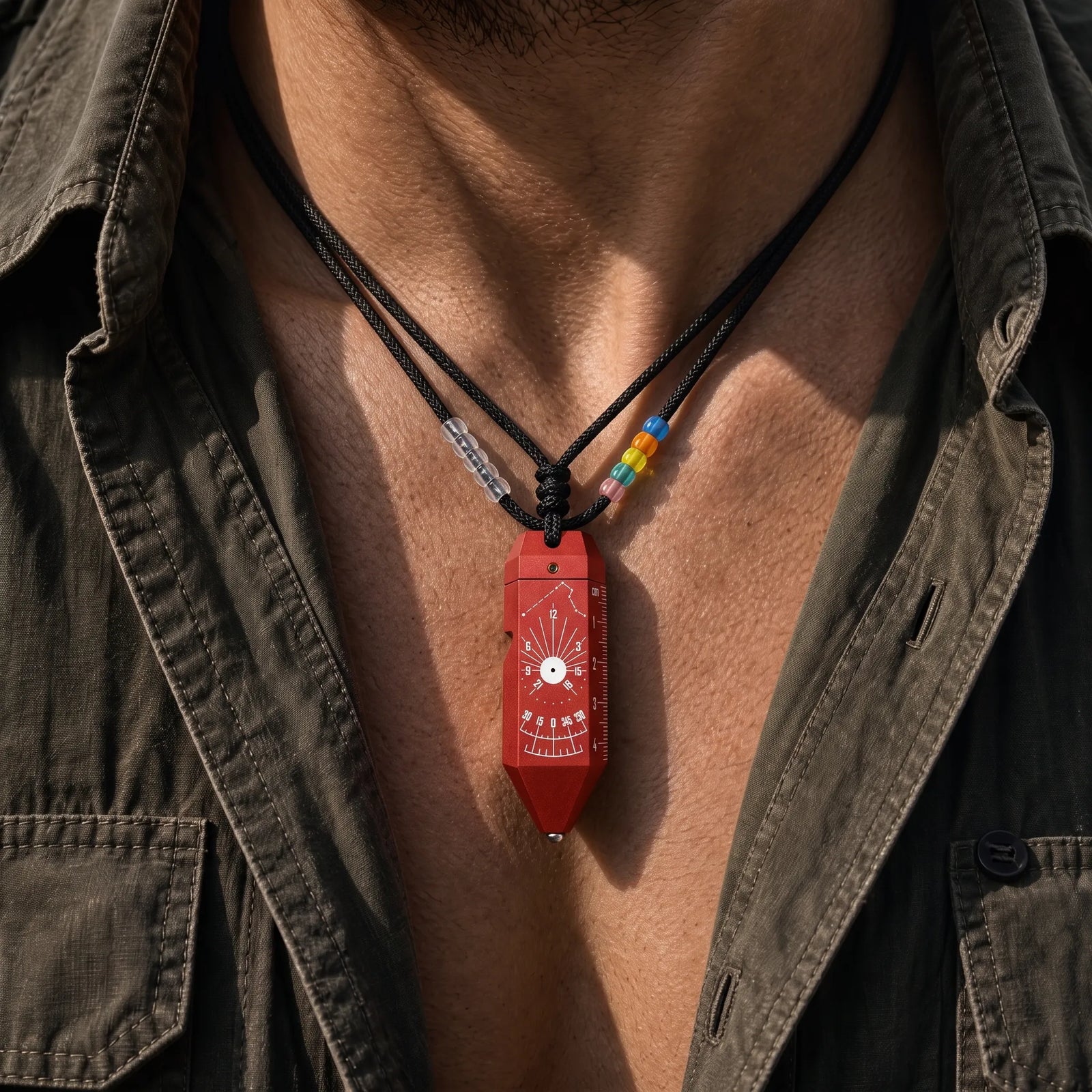 FuseRig survival pendant worn close to the body